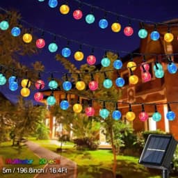 5M/6.5M Waterproof Solar Bubble Ball Light String Lights Outdoor Crystal Ball String Light GardenParty Decoration
