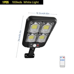 100/200led Solar Street Light IP65 Waterproof Solar Outdoor Motion Sensor Lights Solar Wall Light with Remote for Garden Yard
