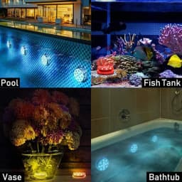 Multi Color Submersible LED Light Pool Lights IP68 Waterproof Underwater Night Lamp Vase Bowl Party Wedding Christmas Decoration