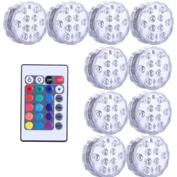 Multi Color Submersible LED Light Pool Lights IP68 Waterproof Underwater Night Lamp Vase Bowl Party Wedding Christmas Decoration