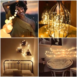 10pcs/lot Copper Led Fairy Lights 2M 20 Leds CR2032 Button Battery Operated LED String Light Xmas Wedding Party Decoration