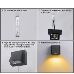 Simple Outdoor Wall Lamp COB Outdoor/Indoor Wall Light Waterproof Surface Mounted Porch Light Up and Down Lighting AC 85-265V