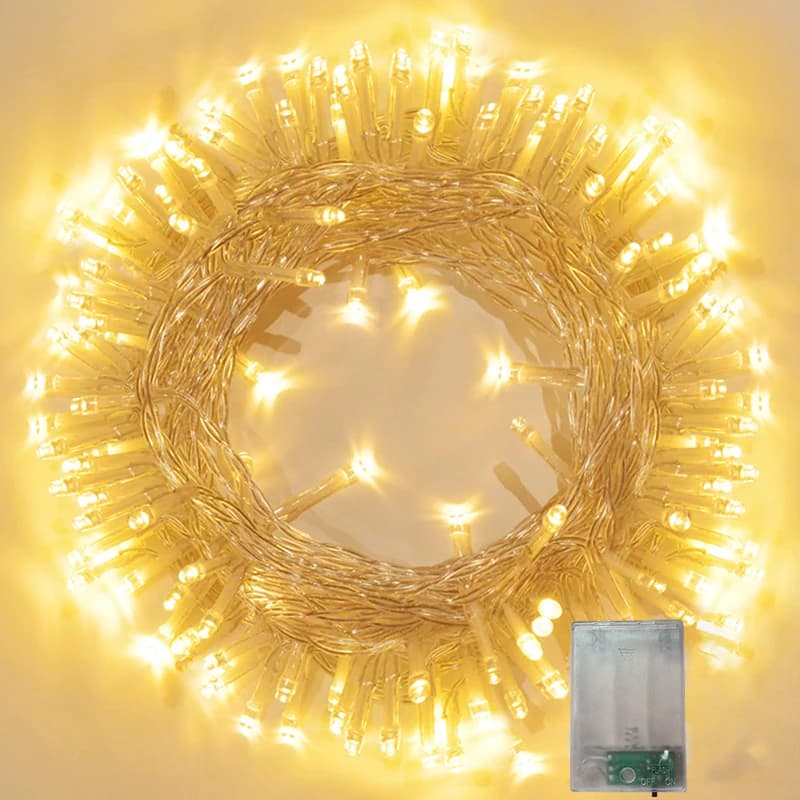 1/3/4/10M LED Fairy Garland Light Battery Powered Outdoor Waterproof Lights String For Bedroom Wedding Party Garden Decoration