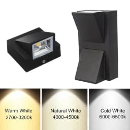 IP65 Waterproof 5W 10W Indoor Outdoor LED Wall Lamp Modern Aluminum Surface Mounted Cube LED Garden Porch Light AC110V/220V