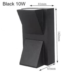 IP65 Waterproof 5W 10W Indoor Outdoor LED Wall Lamp Modern Aluminum Surface Mounted Cube LED Garden Porch Light AC110V/220V