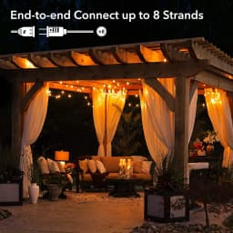 G40 LED Globe String Lights Outdoor, 3M/9M/15M IP65 Plastic Bulbs, Balcony Garland Fairy Lamps for Wedding Christmas Party Deco