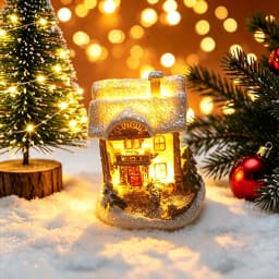 Christmas House Light Decorations For Home Ornaments Kids Xmas Gift New Year 2025 Navidad Decor Bedroom Night Light With Battery