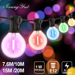 Colorful G40 Led Bulbs String Light EU 220V US 110V Street Garland Waterproof Connectable RGB Wedding Birthday Decoration Light