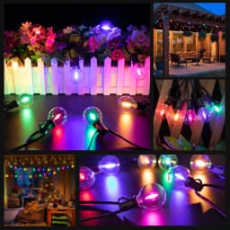 Colorful G40 Led Bulbs String Light EU 220V US 110V Street Garland Waterproof Connectable RGB Wedding Birthday Decoration Light