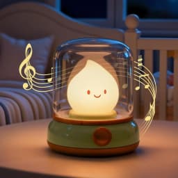 LED Flameless Candle White Noise Night Light Room Decor Lights USB Table Lamp Dimmable Bedside Lamp Camping Light Kids Xmas Gift