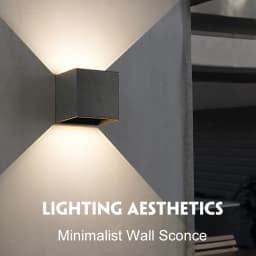 LED Wall Lamp 7W 100-240V Outdoor / Indoor Porch Garden Wall Lamp For Bedroom Bedside Lighting Up and Down Adjustable Wall Light