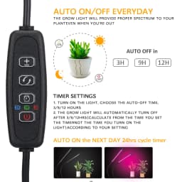 USB LED Plant Grow Light Indoor Garden 10 Dimmable Levels Grow Light Full Spectrum Timer Setting Hydroponic Greenhouse 3H/9H/12H