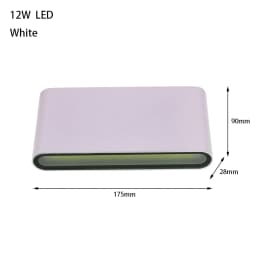 6W 12W 24W LED Outdoor Waterproof Wall Lamp Bedroom Living Room Balcony Wall Light Aluminum Exterior Wall Lamp Sconce Fixtures