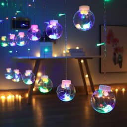 LED Solar Light Outdoor Waterproof Fairy Garland Votive Bottle Curtain String Light Christmas Party Lamp for Garden Decoration