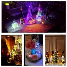 10pcs LED Wine Bottle Lights with Cork Fairy Mini String Lights for Liquor Bottles Crafts Party Wedding Decoration