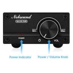 Douk Audio NS-03G Mini 100W Subwoofer / Full Frequency Mono Channel TPA3116 Digital Amplifier Desktop Audio Power Amp