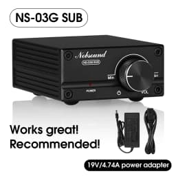 Douk Audio NS-03G Mini 100W Subwoofer / Full Frequency Mono Channel TPA3116 Digital Amplifier Desktop Audio Power Amp