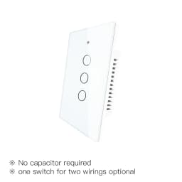 ZigBee Smart Light Switch,Wall Touch Panel US,With Neutral/No Neutral ,No Capacitor,Tuya Smart Life,Works with Alexa,Google Hub