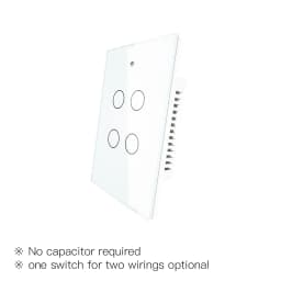 ZigBee Smart Light Switch,Wall Touch Panel US,With Neutral/No Neutral ,No Capacitor,Tuya Smart Life,Works with Alexa,Google Hub