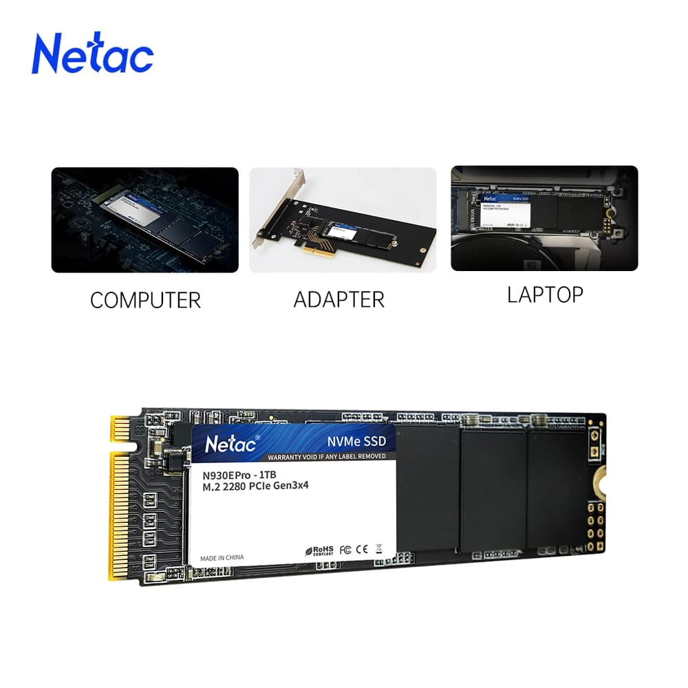 Netac M2 SSD NVMe 128gb 256gb 512gb 1tb SSD 500gb 250gb 960gb PCIe M.2 2280 Hard Drive Internal Solid State Disk for Laptop