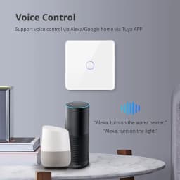 Zemismart Zigbee 30A Water Heater Switch Work with Tuya EU Touch Boiler Switch Electric Light Switch High Power Alexa Google