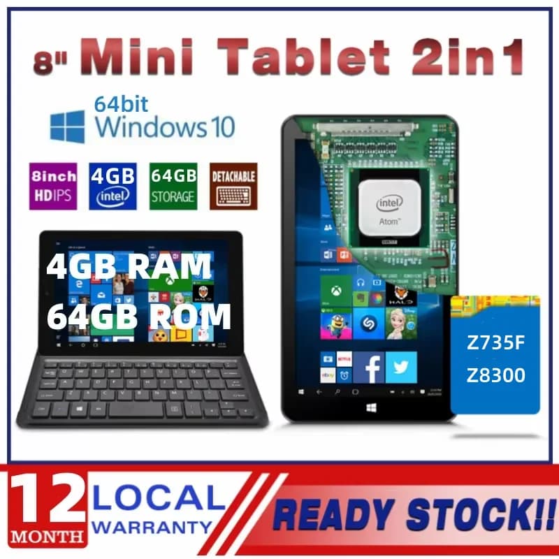 Hot Sale 4GB/8GB RAM 64GB/128GB ROM 8 INCH 64bit Windows 10 Tablets PC X5-Z8350 1.44GHz Quad-Core Mini Tablet Dual Camera
