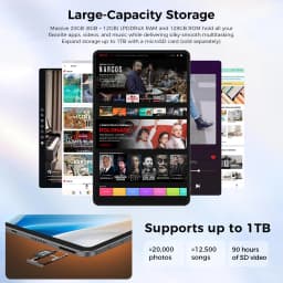 Teclast T65 13.4 Inches 2K 120Hz Screen Unisoc T7280 Octa Core Max 26G RAM 128GB ROM 8000mAh Battery Android 16 Tablets Dual SIM