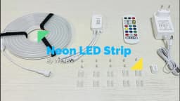 Tuya Smart Wifi Tube Neon Flexible RGBIC LED Strip Light Addressable RGB Tape Ambient Decor Lamp WS2811 for Alexa Google Home