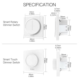 New ZigBee Smart Rotary/Touch Light Dimmer Switch Smart Life/Tuya APP Remote Control Works with Alexa Google Voice Assistants EU