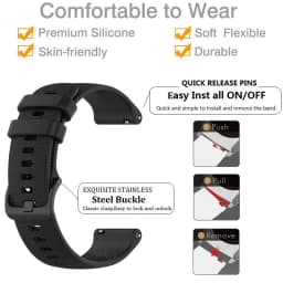 30PCS Smart Watch Strap for Garmin Forerunner 265 255 245 Vivoactive 5 4 4s Venu 3 3S SQ2 Silicone Bracelet Band 18mm 20mm 22mm