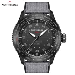 NORTH EDGE 2024 MACH Solar Power Quartz Watch Men's Pilot Sports Wristwatches Luminous Enviormentally Clock Men Waterproof 50M