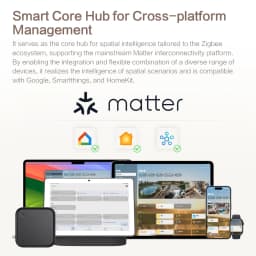 Matter Zigbee Wired Hub with Antenna Strong Network Signal Smart Home Bridge Gateway Work with Tuya Homekit Smartthings HA
