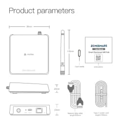 Matter Zigbee Wired Hub with Antenna Strong Network Signal Smart Home Bridge Gateway Work with Tuya Homekit Smartthings HA