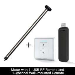 New Automatic AM15 Tubular Roller Blind Motor for 17/25mm Tube Motorized Electric Blind Shade RF433 Remote Control for 25mm Tube