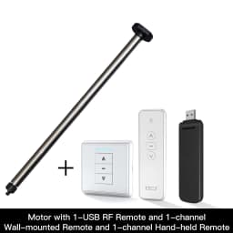 New Automatic AM15 Tubular Roller Blind Motor for 17/25mm Tube Motorized Electric Blind Shade RF433 Remote Control for 25mm Tube