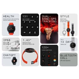 Nothing CMF Watch 3 Pro Global Version 1.43"AMOLED Dual-Band GPS Bluetooth Call smartwatch 131 Sports modes Blood Oxygen Monitor