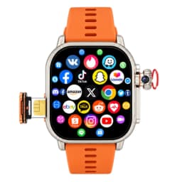 New Ultra Smart Watch 4G SIM Card 2.06''AMOLED Screen GPS WIFI 190°Rotating Camera Video Call Google Play Android Smartwatch