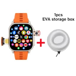 New Ultra Smart Watch 4G SIM Card 2.06''AMOLED Screen GPS WIFI 190°Rotating Camera Video Call Google Play Android Smartwatch