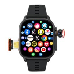 New Ultra Smart Watch 4G SIM Card 2.06''AMOLED Screen GPS WIFI 190°Rotating Camera Video Call Google Play Android Smartwatch