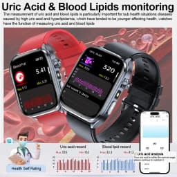 2026 New Body Fat Analysis Health Smart Watch For Men Women ECG Heart Uric Acid Blood Pressure 2.0" AMOLED Clock Call Smartwatch