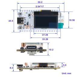 2Sets Heltec LoRa32 V3.2 IoT Dev board ESP32-S3 SX1262 0.96" OLED 863MHZ~928MHZ LoRa Module for Arduino Meshtastic LoRaWAN