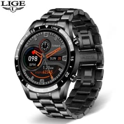 LIGE 2026 Smart Watch For Men Full Circle Touch Screen Bluetooth Call Men Smartwatch Waterproof Sport Activity Fitness Watch+Box