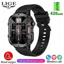 2026 Rugged Military Smart Watch Men Outdoor Watches lP68 Waterproof 2.01" Al Voice Bluetooth Call Smartwatch For Android lOS