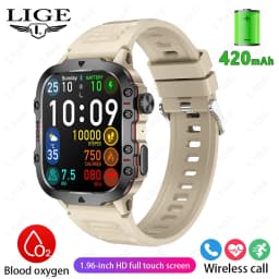 2026 Rugged Military Smart Watch Men Outdoor Watches lP68 Waterproof 2.01" Al Voice Bluetooth Call Smartwatch For Android lOS