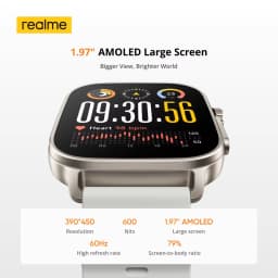 realme watch 5 1.97" 600nits AMOLED 460mAh 14-Day Battery Life 300+ Themes Support GPS GNSS Global Version 100% original
