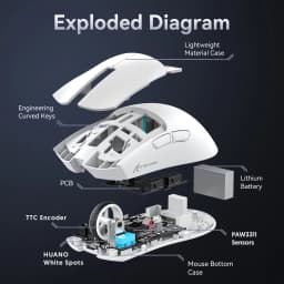 Attack Shark X11 Bluetooth Wireless Mouse Three Mode 2.4G PAW3311 RGB PC Magnetic charging dock ,Gaming E-sports Mouse