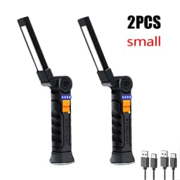 New Portable COB LED Flashlight Magnetic Lantern Hanging Lamp USB Rechargeable Work Light with Built-in Battery Camping Torch