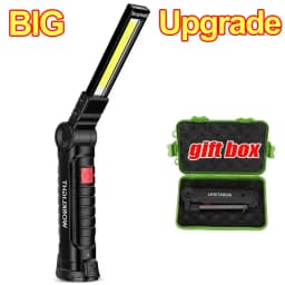 New Portable COB LED Flashlight Magnetic Lantern Hanging Lamp USB Rechargeable Work Light with Built-in Battery Camping Torch