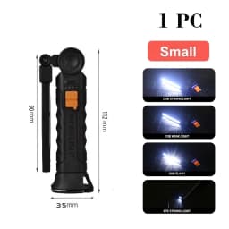 New Portable COB LED Flashlight Magnetic Lantern Hanging Lamp USB Rechargeable Work Light with Built-in Battery Camping Torch