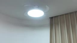 IRALAN Modern Invisible Ceiling Fan with LED Light DC Motor Large Air Volume Remote Control for Bedroom Dining Room
